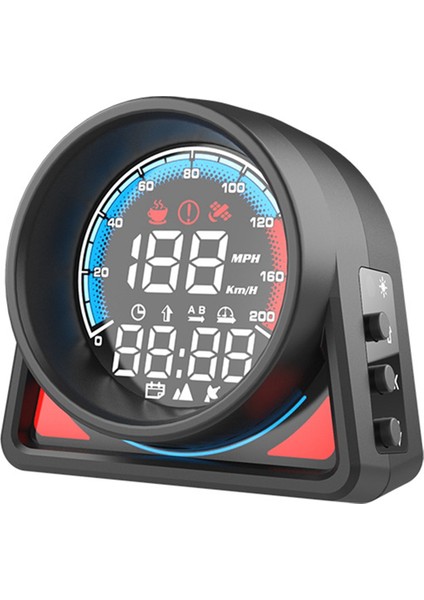 Araba Head-Up Display Gps Dijital Hız Göstergesi Kmh/mph LED Ekranlı Hız Uyarısı Yorgunluk Sürüş Hatırlatıcısı Araba Karavan Suv (Yurt Dışından)