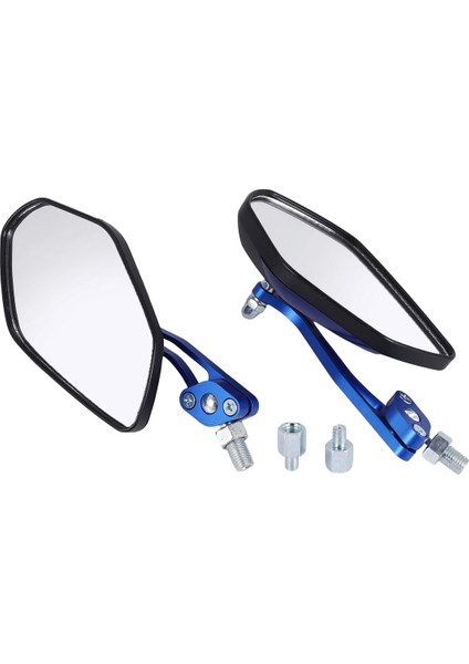 Adet/takım Evrensel Motosiklet Dikiz Aynaları Motosiklet 360 Derece Dönebilen Motosiklet Scooter Yan Aynalar 8/10 mm Siyah+Mavi (Yurt Dışından) modelleri