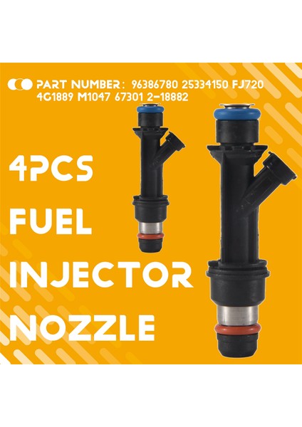 Chevrolet-Aveo 1.6l L4 Pontiac Wave 96386780 25334150 FJ720 4G1889 Araba Aksesuarları Için 4 Adet/takım Yakıt Enjektörü (Yurt Dışından) fırsatları