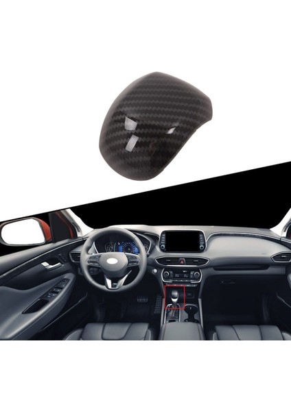 Karbon Fiber Araba Vites Topuzu Kapağı Kapağı Trim Çerçeve Çıkartması Hyundai Santa Fe 2019 2020 Iç Aksesuarları, Abs (Yurt Dışından) fiyatları
