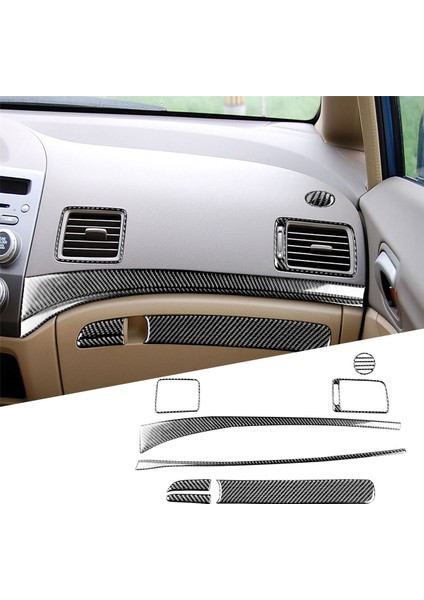 Honda Civic 8. Nesil 2006-2011 Için 8 Adet Karbon Fiber Gösterge Paneli Kaplaması (Yurt Dışından) indirimleri