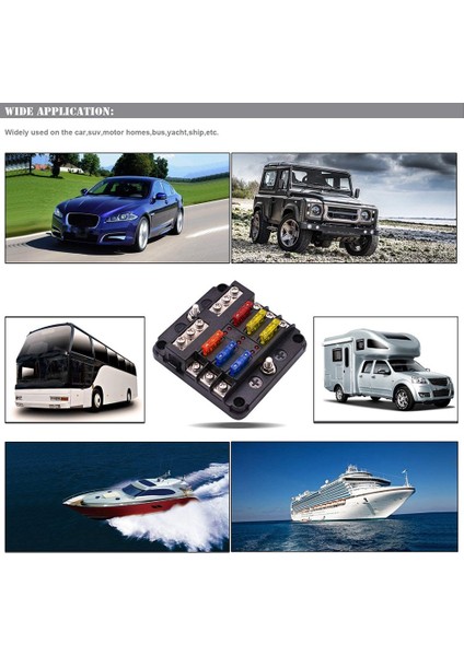 Negatif Baralı Sigorta Kutusu, LED Göstergeli 6 Yollu Bıçaklı Sigorta Tutucu Bloğu, 12V Tekne, Araba, Otomotiv, Kamyon, Denizcilik Için (Yurt Dışından) indirimleri