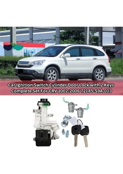 Honda Crv 2002-2006 Için 2 Anahtarlı Kontak Anahtarı Silindir Kapı Kilidi 72185-S9A-013 (Yurt Dışından) modelleri