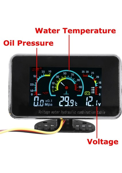 3'ü 1 Arada LCD Araç Dijital Voltmetre/yağ Basıncı/su Sıcaklığı 12-24V Evrensel (Yurt Dışından) fırsatları
