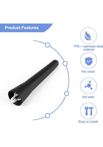 Araba Anteni Fm Dab Çatı Anteni Araba 6,5 cm Mini Araba Radyo Anteni Kısa Güçlü Fm / Am / Dab Alım Fonksiyonu ile (Yurt Dışından) fırsatları