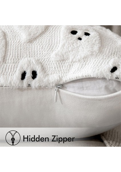 Cadılar Bayramı Hayalet Yastık 2 Adet Yumuşak Peluş Suni Kürk Dekoratif Yastık Kılıfları Kanepe Yatak Cadılar Bayramı Dekorasyonu Için (Yurt Dışından) indirimleri