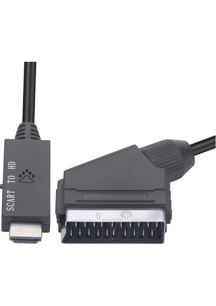 Hd 1080P Scart - HDMI Uyumlu Adaptör Scart Erkek - Hd Dişi Ses Video Dönüştürücü Adaptör Hdtv/dvd/pc Için 1m (Yurt Dışından)