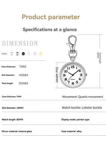 Hemşireler, Doktorlar ve Mavi+Beyaz Için Anahtar Tokalı Asılı Dijital Saatli Cep Saati Kuvars Klipsli Cep Saati (Yurt Dışından) fırsatları