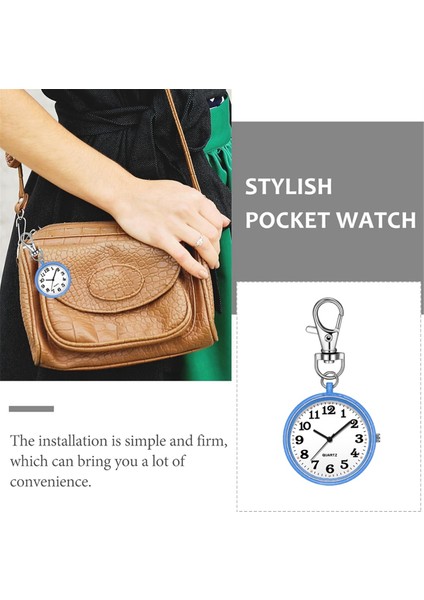 Hemşireler, Doktorlar ve Mavi+Beyaz Için Anahtar Tokalı Asılı Dijital Saatli Cep Saati Kuvars Klipsli Cep Saati (Yurt Dışından) indirimleri