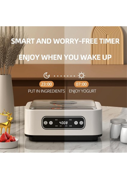 Sıcaklık Kontrollü Yoğurt Makinesi, Otomatik Yoğurt Makinesi, 36 Saat Ayarlanabilir Süreli Kuluçka Makinesi, 1,6 L Abd Fişi (Yurt Dışından) indirimleri