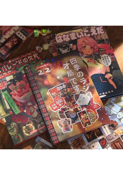 Japon Manga Tarzı Çıkartma Kitabı Romantik Anı Serisi, 45 Sayfa Kuşe Kağıt Koleksiyonu A (Yurt Dışından) modelleri