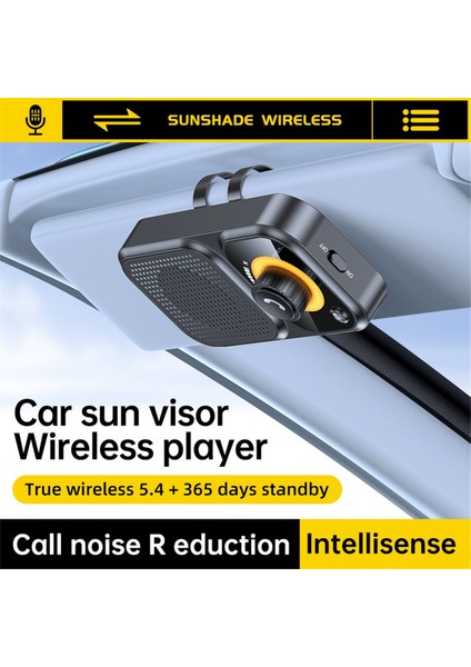 Bluetooth Hoparlör Eller Serbest Araç Güneşlik Klipsi Kablosuz Ses Alıcısı Hoparlör Telefon Yüksek Sesli Müzik Çalar Çift Mikrofon (Yurt Dışından) fiyatları