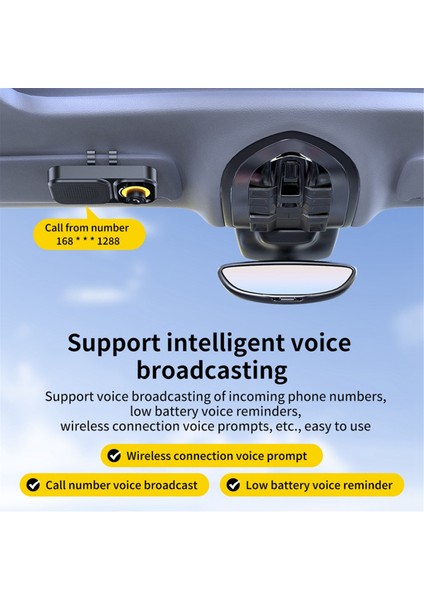 Bluetooth Hoparlör Eller Serbest Araç Güneşlik Klipsi Kablosuz Ses Alıcısı Hoparlör Telefon Yüksek Sesli Müzik Çalar Çift Mikrofon (Yurt Dışından) indirimleri