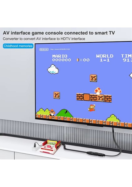 1080P Av - HDMI Uyumlu Adaptör Dönüştürücü Rca Kablo Video Adaptörü Set Üstü Kutu Xbox Vhs Blu-Ray DVD Için (Yurt Dışından) indirimleri