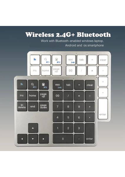 2.4g Kablosuz Bluetooth Sayısal Tuş Takımı 35 Tuş Uzaktan Bağlantı Dizüstü Bilgisayar Için Sayısal Tuş Takımı Pencere Dijital Klavye A (Yurt Dışından) fiyatları