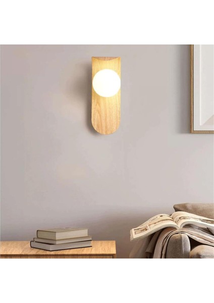 Minimalist Komodin Duvar Lambası, Iskandinav Tarzı Demir Lamba LED Duvar Lambası Mutfak, Yemek Odası, Koridor Için Ahşap Rengi (Yurt Dışından) modelleri