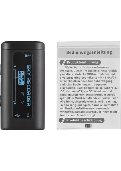 Taşınabilir Mini Kayıt Ses Kartı Bt Accompaniment Type-C Güç Kaynağı Canlı Yayın Kaydı Için (Yurt Dışından) fiyatları