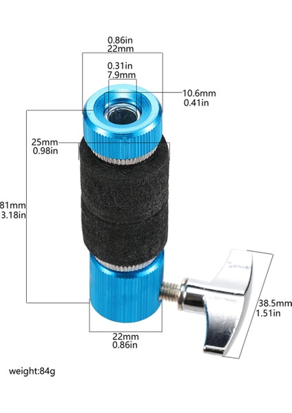 Caz Davul Standı Için Hi-Hat Kavrama Premium Hi-Hat Zil Tutucu Ayarlanabilir Davul Müzik Aleti Parçası Mavi (Yurt Dışından) fırsatları