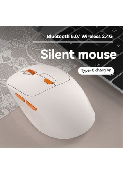 Macbook, Mac Pro ve Lenovo Dizüstü Bilgisayarlar Için 2.4g Kablosuz Altı Düğmeli Tip-C Şarjlı Ergonomik Tasarım Kablosuz Fare (Yurt Dışından) modelleri