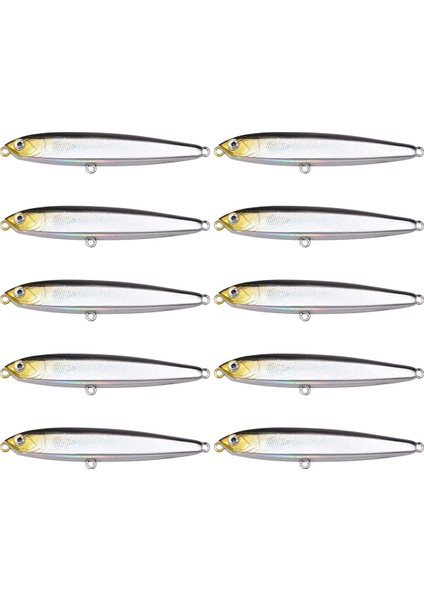 10 Adet Yüzen Kalem Deniz Balıkçılığı Yemleri 10G Z Action Yapay Sert Yem Wobbler Tuzlu Su Yemi (Yurt Dışından)