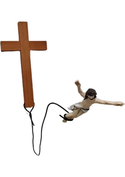Isa Bungee Duvarı Haç Dekorasyonu Ev Ofisi Kilise Duvar Askısı Zıplayan Haç Christsavior Festivali Hediyesi Ev (Yurt Dışından)