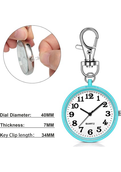 Kadınlar Için 2 Adet Hemşire Saati, Anahtar Tokalı Kuvars Cep Saati, Hemşireler, Doktorlar ve Mor Için Dijital Saat Klipsi (Yurt Dışından) modelleri