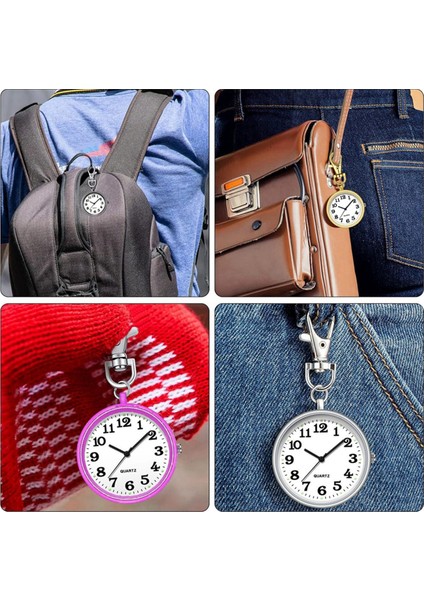 Kadınlar Için 2 Adet Hemşire Saati, Anahtar Tokalı Kuvars Cep Saati, Hemşireler, Doktorlar ve Mor Için Dijital Saat Klipsi (Yurt Dışından) fırsatları