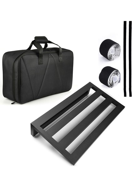 Büyük Boy Gitar Efekt Pedal Panosu Alüminyum Alaşımlı Pedal Panosu Taşıma Çantası ile 19,7X11 Inç Efekt Pedal Plakası (Yurt Dışından)