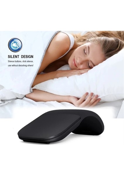 Bluetooth 4.0 Dokunmatik Fare - Pc Dizüstü Bilgisayar Için Yumuşak Katlanır Sessiz Ofis Fareleri Siyah (Yurt Dışından) indirimleri