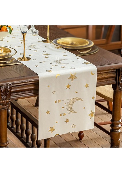 Ramazan Bayramı Masa Örtüsü Sıcak Damgalama Ay Feneri ve Yıldızlar Masa Örtüsü Kadife Masa Dekorasyonu Ev Için (Yurt Dışından) indirimleri