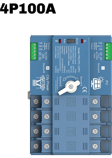 Ats Çift Güç Otomatik Transfer Anahtarı Jeneratör Veya Pv Enerjisini Şehre Aktarmak Için Güç Geçiş Anahtarı Güneş Invertörü, C (Yurt Dışından) indirimleri