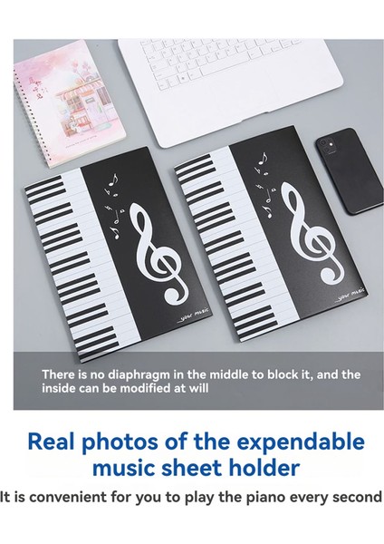Sayfa Genişletilebilir A4 Müzik Dosyası 6 Cepli Müzik Saklama Sayfası Büyük Piyano Notaları Klasörü Nota Klipsi (Yurt Dışından) fiyatları