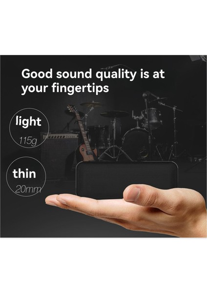 Taşınabilir Kablosuz Bluetooth Hoparlör, Metal Ince Cep Tasarımı, Çift Hoparlör, Seyahat ve Ev Için Mini Elde Taşınabilir Kare Ses, A (Yurt Dışından) indirimleri