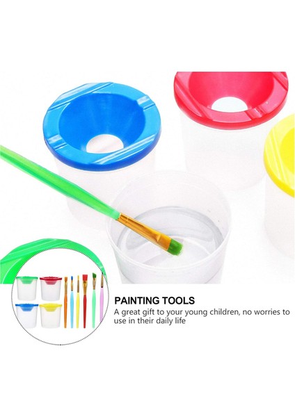16 Adet Kalem Yıkama Kabı Boya Kabı Şeffaf Boya Kalemi Fırça Boyama Kapları Şeffaf Kaplar Boya Kalemi Sanat Dersi Boyama Temiz Kap (Yurt Dışından) modelleri