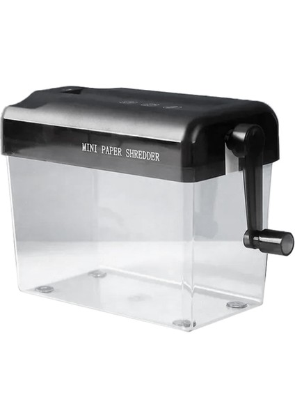 El Kranklı Kağıt Parçalayıcı Mini Belge Kağıt Kesme Aleti Fiş Fiş Fatura Kesme Makinesi Ofis Malzemeleri Siyah (Yurt Dışından)