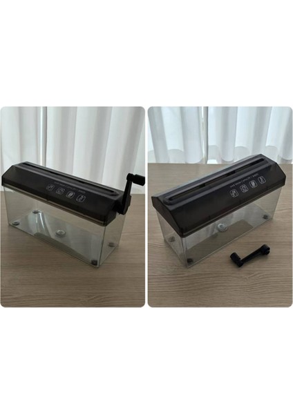 El Kranklı Kağıt Parçalayıcı Mini Belge Kağıt Kesme Aleti Fiş Fiş Fatura Kesme Makinesi Ofis Malzemeleri Siyah (Yurt Dışından) fırsatları