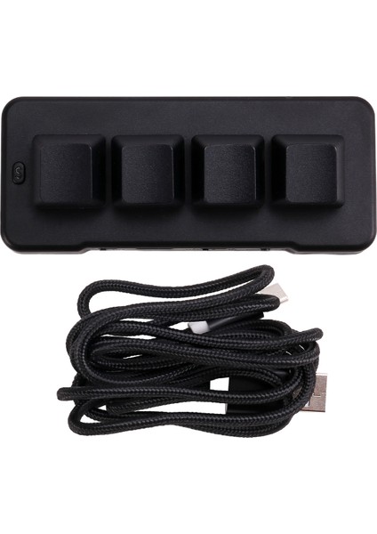 MK424BT 4 Tuşlu Mini Özelleştirilmiş Klavye Mekanik Mavi Anahtarlı Bluetooth+Usb Bağlantılı Ofis Oyun Multimedya A (Yurt Dışından)