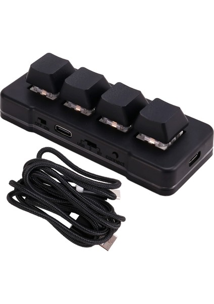 MK424BT 4 Tuşlu Mini Özelleştirilmiş Klavye Mekanik Mavi Anahtarlı Bluetooth+Usb Bağlantılı Ofis Oyun Multimedya A (Yurt Dışından) fiyatları