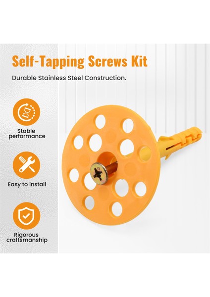 50 Adet Kendinden Kılavuzlu Vida Seti, Genişleme Vidaları, Çapraz Uçlu Duvar Dübelleri ve Alçıpan Vidaları M8X60 (Yurt Dışından) fırsatları