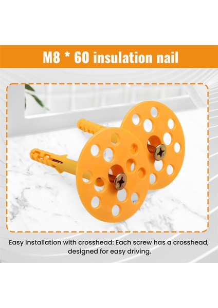50 Adet Kendinden Kılavuzlu Vida Seti, Genişleme Vidaları, Çapraz Uçlu Duvar Dübelleri ve Alçıpan Vidaları M8X60 (Yurt Dışından) indirimleri