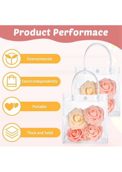 20 Adet Saplı Şeffaf Hediye Çantası Hediye Çantaları Şeffaf Yeniden Kullanılabilir Tote Çantalar Şekerleme Hediye Çantaları Tote Çanta 17X23X7CM (Yurt Dışından) modelleri