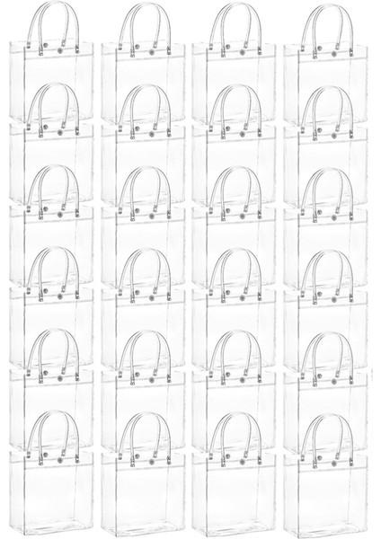 20 Adet Saplı Şeffaf Hediye Çantası Hediye Çantaları Şeffaf Yeniden Kullanılabilir Tote Çantalar Şekerleme Hediye Çantaları Tote Çanta 17X23X7CM (Yurt Dışından) fırsatları