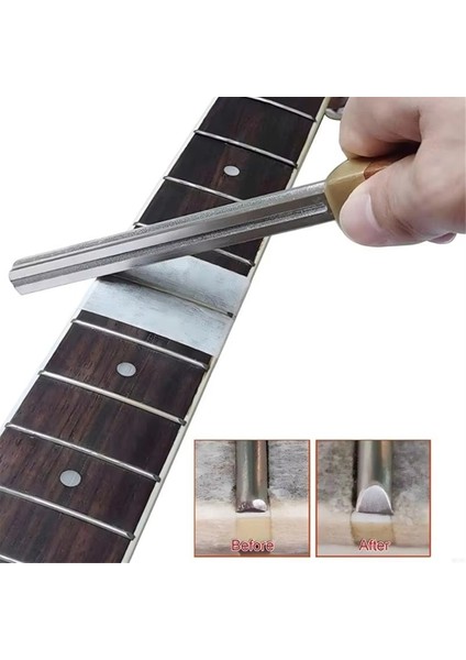 Gitar Perde Dosyası Seti, Dar, Orta ve Geniş Perdeler Için 4 Kenarlı Alet, 2 Parmak Tahtası Koruyucusu Dahil, Gitar Bakım Kiti (Yurt Dışından) fırsatları