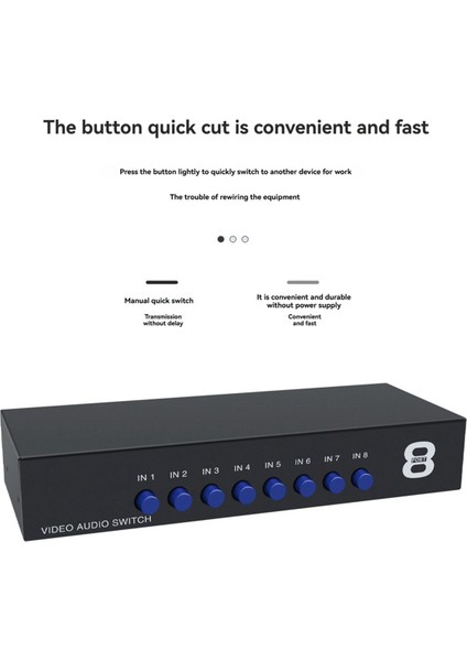 Portlu Av Rca Ses Video Anahtarı 8in Bir Çıkış Av Sinyal Rca Kompozit Anahtar Seçici Kutusu Stb Tv DVD Oynatıcı Hdtv Için (Yurt Dışından) fırsatları