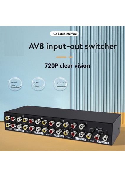 Portlu Av Rca Ses Video Anahtarı 8in Bir Çıkış Av Sinyal Rca Kompozit Anahtar Seçici Kutusu Stb Tv DVD Oynatıcı Hdtv Için (Yurt Dışından) indirimleri
