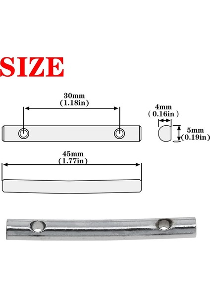 Adet Metal Gitar Teli Tutucu Çubuğu 45 mm Gitar Teli Gergi Çubuğu Vidalı Elektrik Gitar Amfisi Için (Yurt Dışından) modelleri