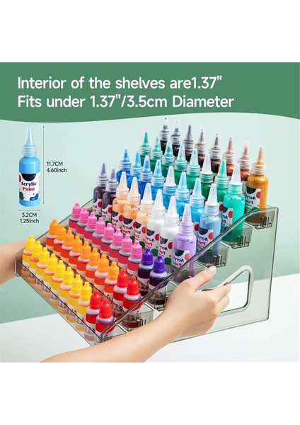 Akrilik Boya Düzenleyici (7 Katmanlı), Boya Fırçası Tutucu (26 Yuva), Boya Şişesi Düzenleyici, Alkol Mürekkepleri ve Gıda Boyası Için (Yurt Dışından) indirimleri