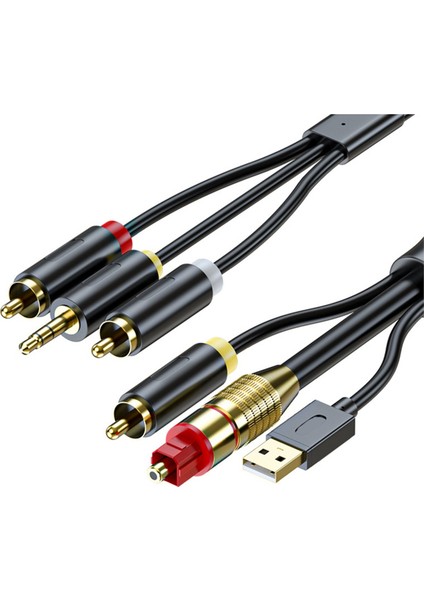 Dijital Optik - Analog 3,5 mm Aux Ses Kablosu Optik - 2rca Adaptörü Koaksiyel - Stereo Sol/sağ Ses Amplifikatörü, 3 Metre (Yurt Dışından) fiyatları