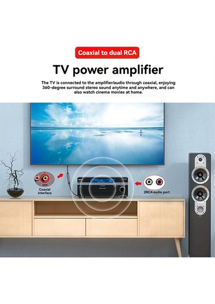 Dijital Optik - Analog 3,5 mm Aux Ses Kablosu Optik - 2rca Adaptörü Koaksiyel - Stereo Sol/sağ Ses Amplifikatörü, 3 Metre (Yurt Dışından) indirimleri