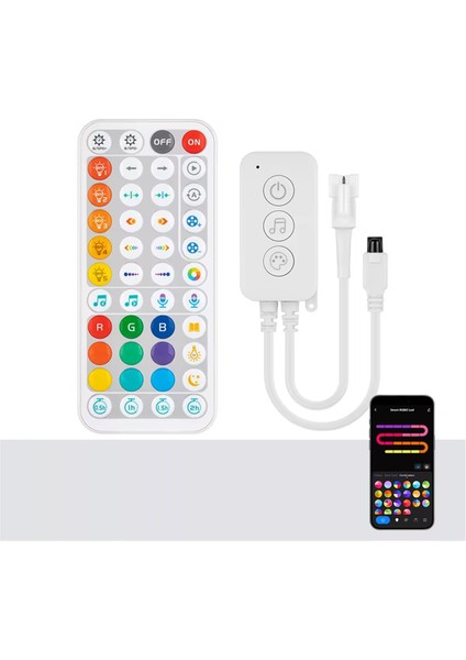 Alexa Google Home Için Tuya Wifi Spı LED Kontrol Cihazı IR44 Tuşlu Uzaktan Kumanda WS2811 WS2812 Fcob Rgb Ic Adreslenebilir Şerit Işık (Yurt Dışından) fiyatları